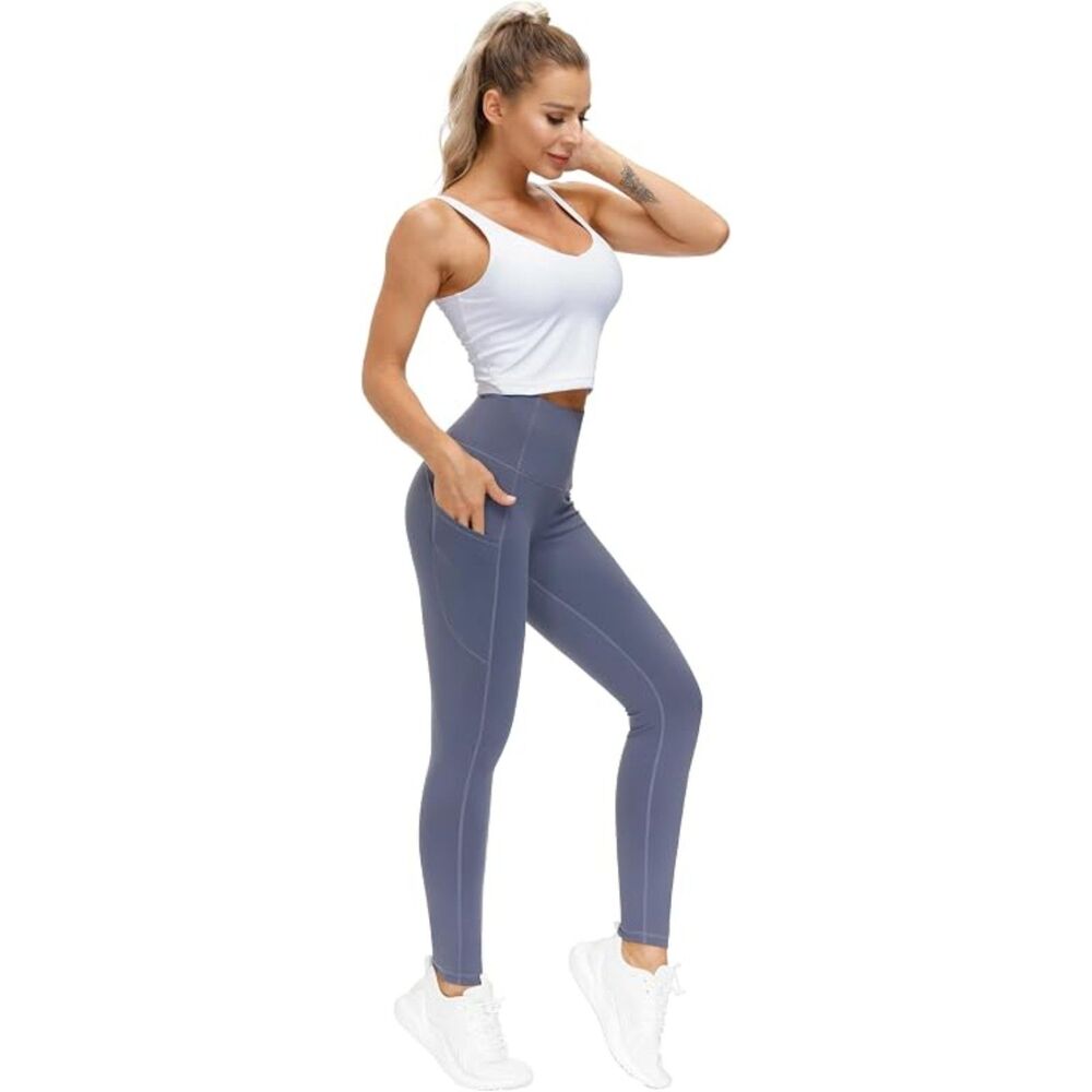 THE GYM PEOPLE Thick High Waist leggings with Pockets, Tummy Control